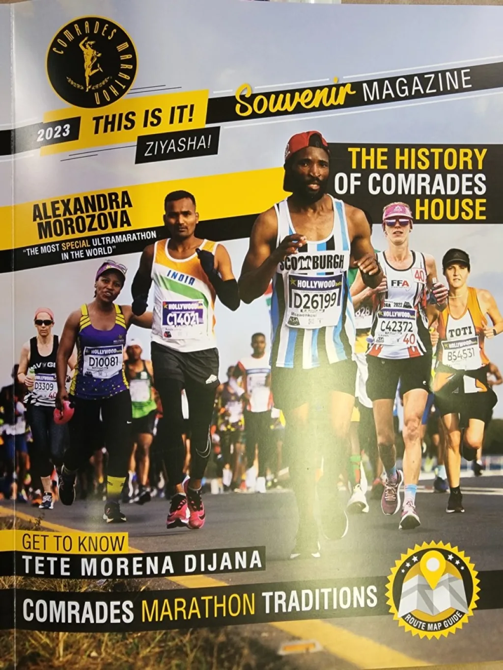 Журнал Комрадс The Comrades Marathon 2023, обложка
