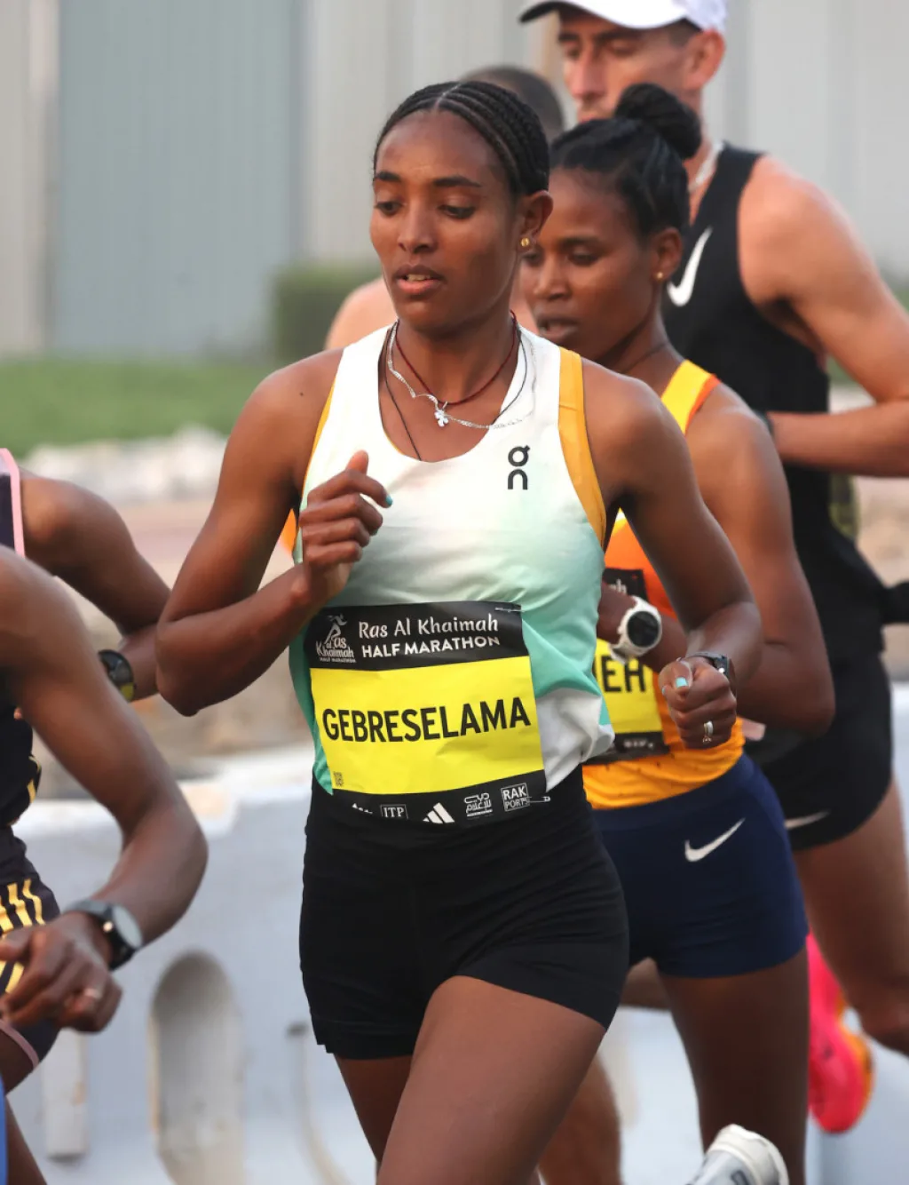 Tsigie Gebreselama ETH 65:14 Ras Al Khaimah Half Marathon 2024.