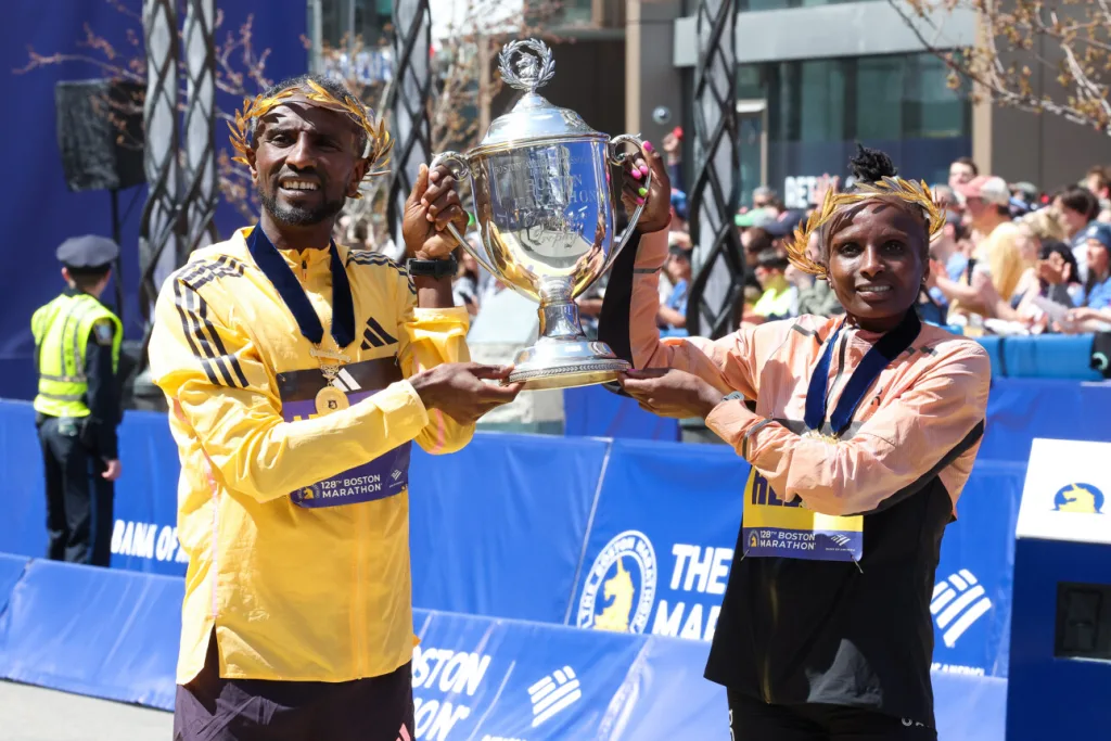 2024 Boston Marathon Sisay Lemma, Hellen Obiri