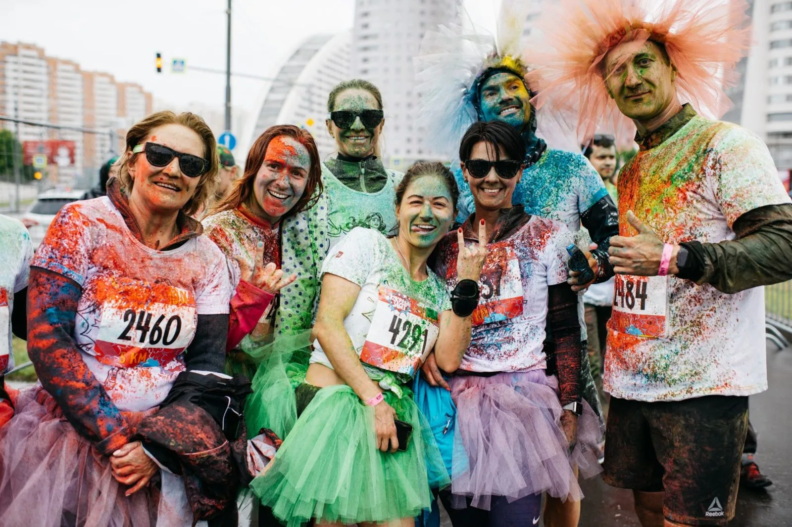 Красочный забег Colorrun 2018 Moscow Marathon