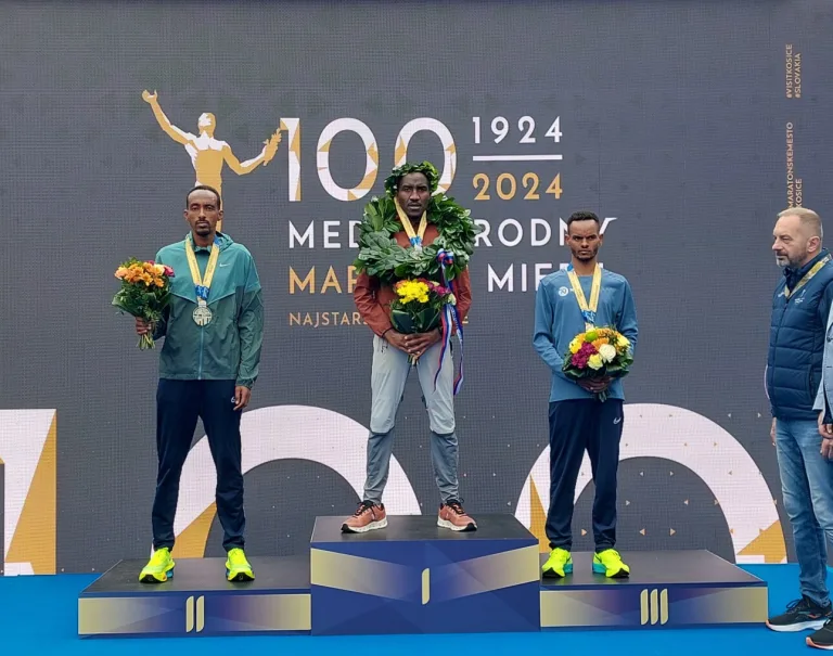 Košice Marathon 2024. Международный марафон мира Кошице. Церемония награждения мужчин