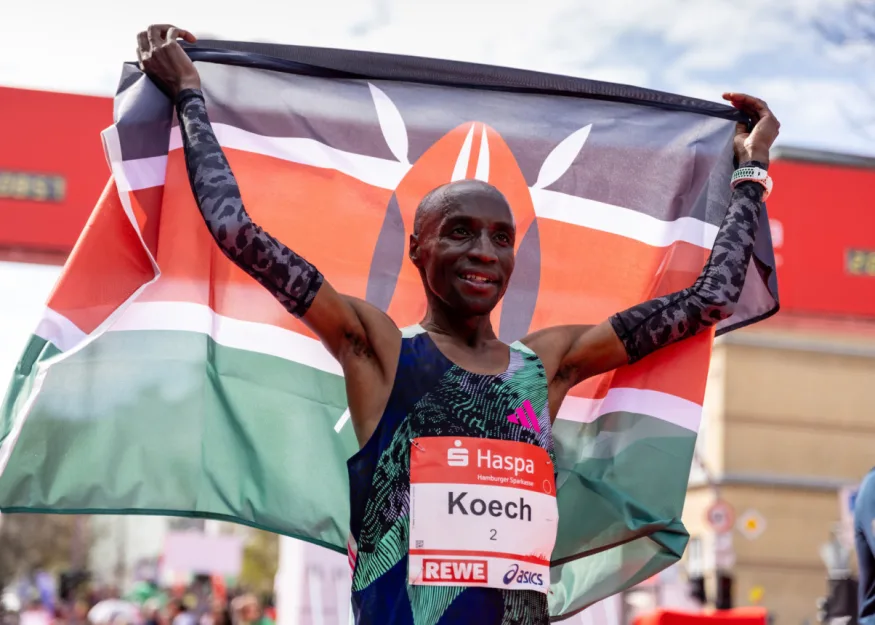Bernard Koech KEN 2:04:09 Haspa Marathon Hamburg on April 23